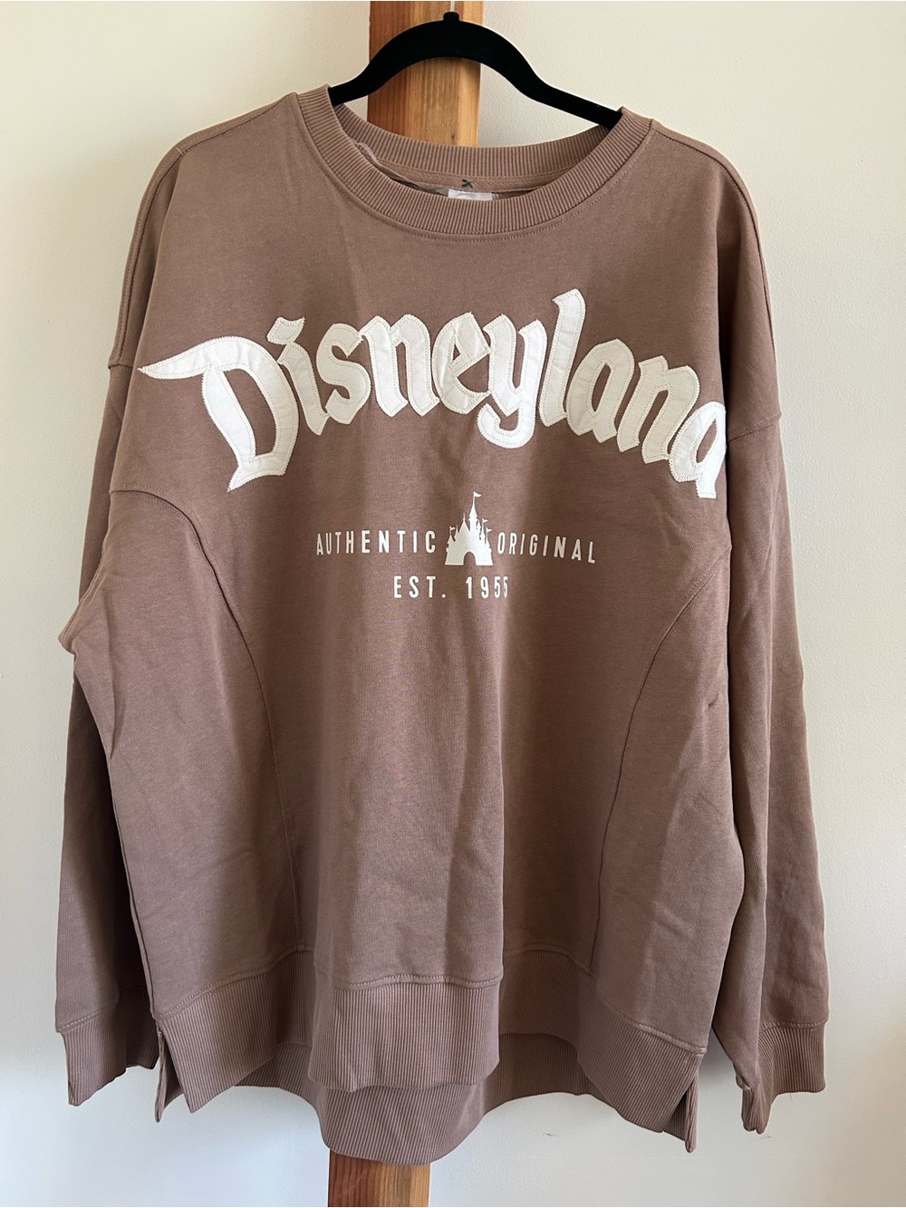 Disney Brown Crewneck Sweatshirt with White Disneyland Logo